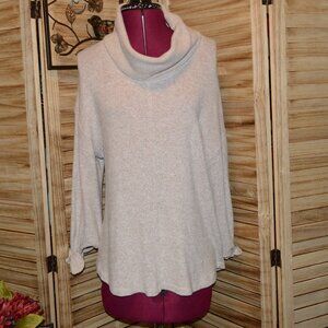 Saturday Sunday Anthro Cream XS Cowl Neck Sweater